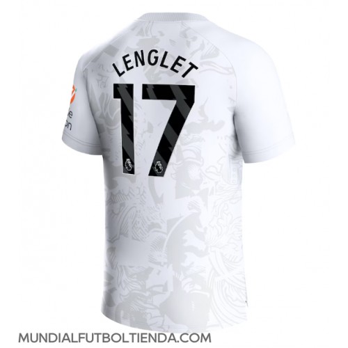 Camiseta Aston Villa Clement Lenglet #17 Segunda Equipación Replica 2023-24 mangas cortas